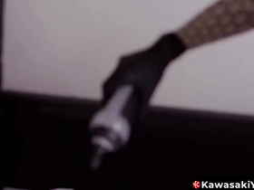 Yoshi Kawasakis website features anal play with a monster dildo and piss fetish.