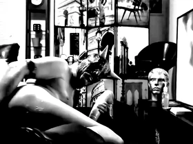 Gay man pleasuring himself in a rather unorthodox manner in this video.