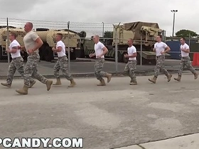 Military glory hole day of reckoning with gay muscle orgy