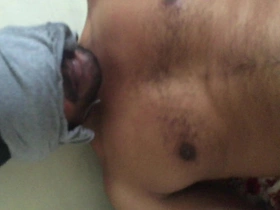 An Indian gay gives a hand job to a straight Muslim man.
