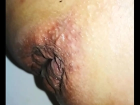 Gay anal sex with a toilet theme and an anal creampie.
