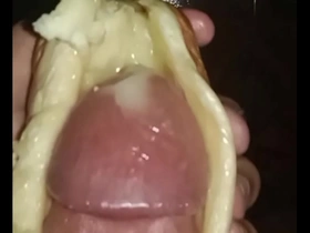 Solo boy tries to have sex with a bread in this video.