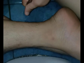 Solo boy gives a massage with oil to relax.