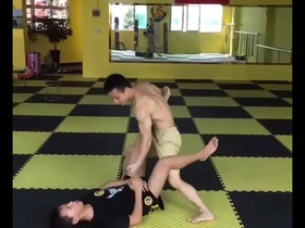 Gay twink gets his balls kicked in in this Asian scene