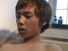 Japanese gay porn in bathroom without a mask