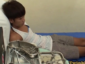 Anal sex with an Asian twink in the doctor’s room in the ambulance