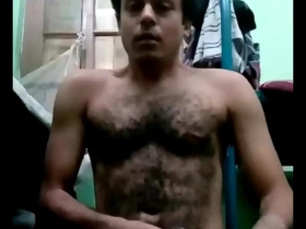 Gay porn with homemade video of an Indian man cumming.