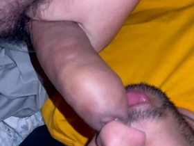 Straight man with big dick enjoys gay massage with prostate stimulation
