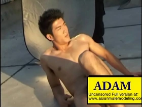 Male model from Asia, Adam is a hunk.