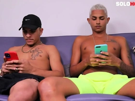 Gay sex with a big dick and a handjob