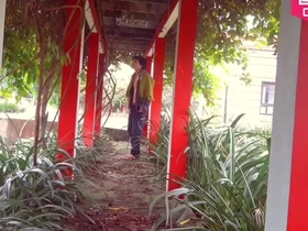 Hansel Thio in solo action in a public park on Chinese New Year.
