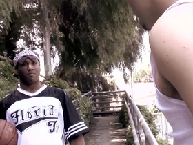 A white guy with a big dick has rough sex with a black guy in different positions.